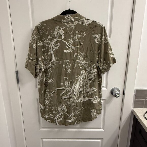 Anine Bing Bruni Tropical Print Button Down Short Sleeve Shirt Size Small - Picture 2 of 4